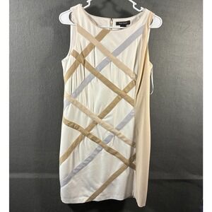NWOT white house black market sheath dress 4 neutral minimalist career‎ business
